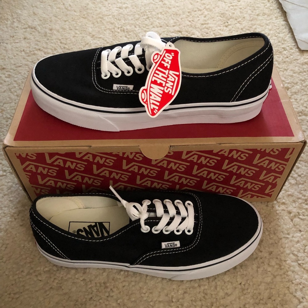 NIB Vans Authentic Black Shoes size 8.5